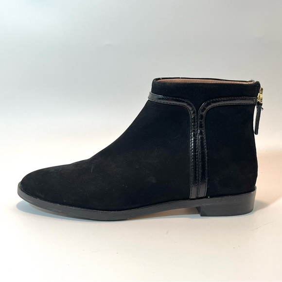Louise et Cie Black Leather Booties W 7 Lo-Zakiria - Picture 2 of 8